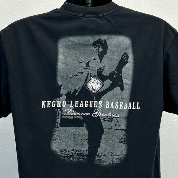 Vintage Y2Ks Negro Leagues Baseball Museum T Shirt NLBM USA Made Black L Large - Picture 5 of 8